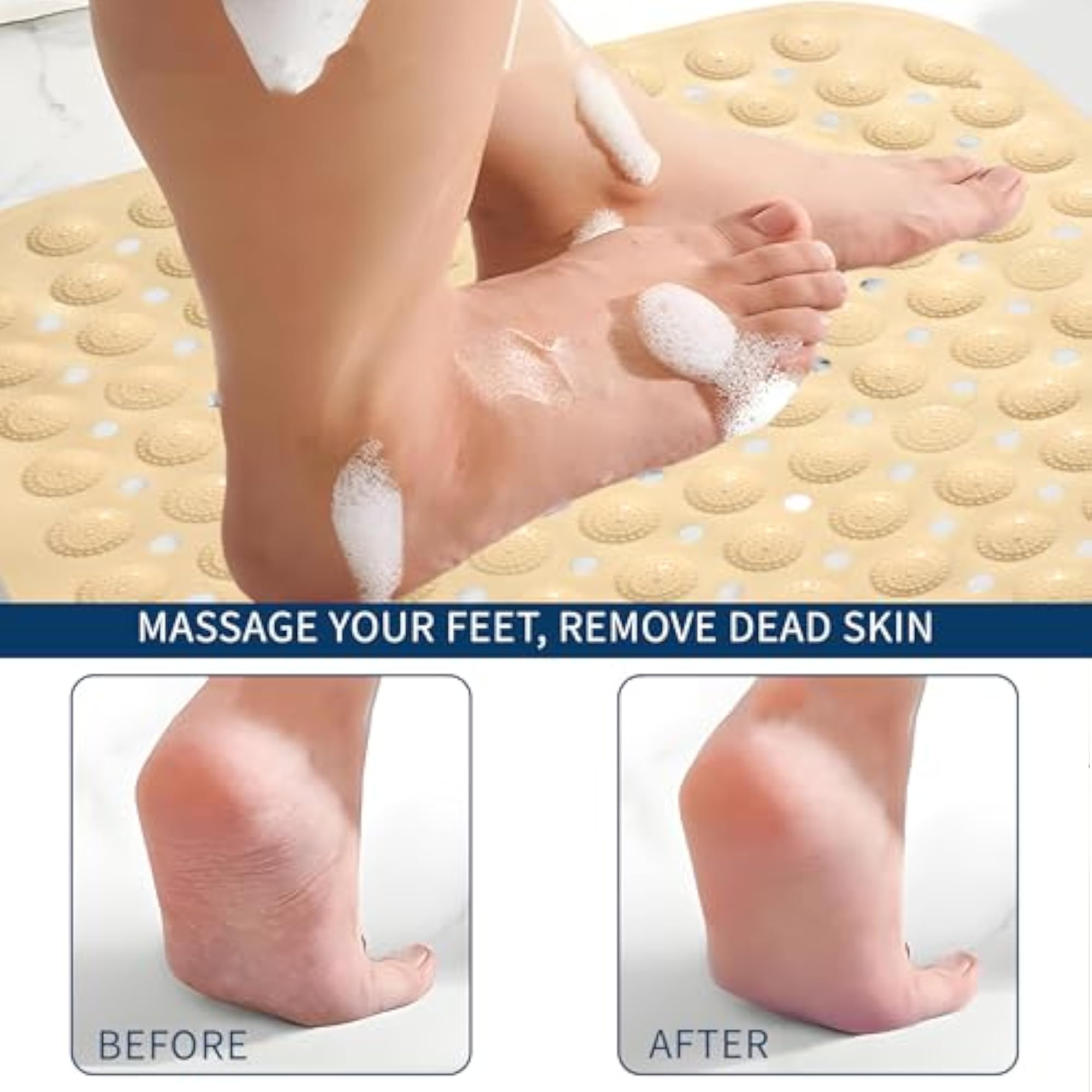 PVC Anti Skid Bathroom Mat, Square Print